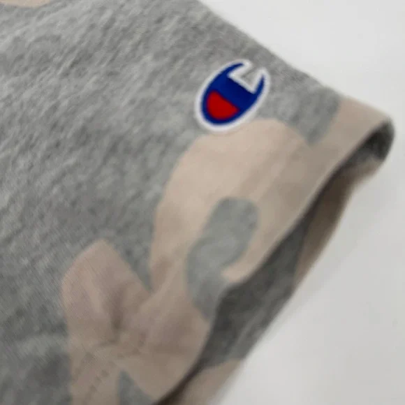 Champion Mens All Over Print T Shirt Crew Neck‎ Short Sleeve Gray Small - Picture 3 of 8